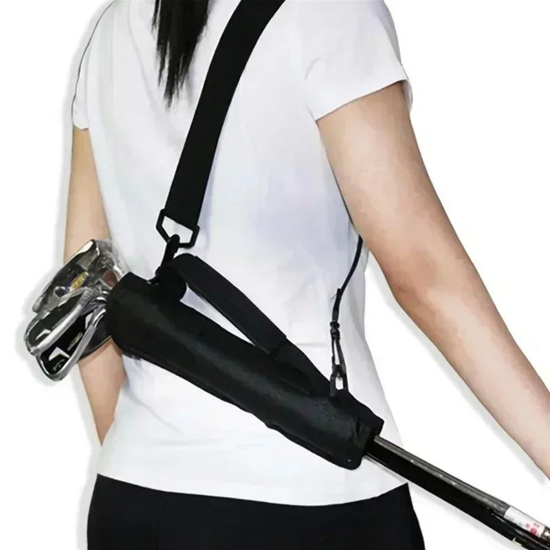 Mini Portable Golf Club Bag - Lightweight Crossbody Grip for Outdoor Sports Practice