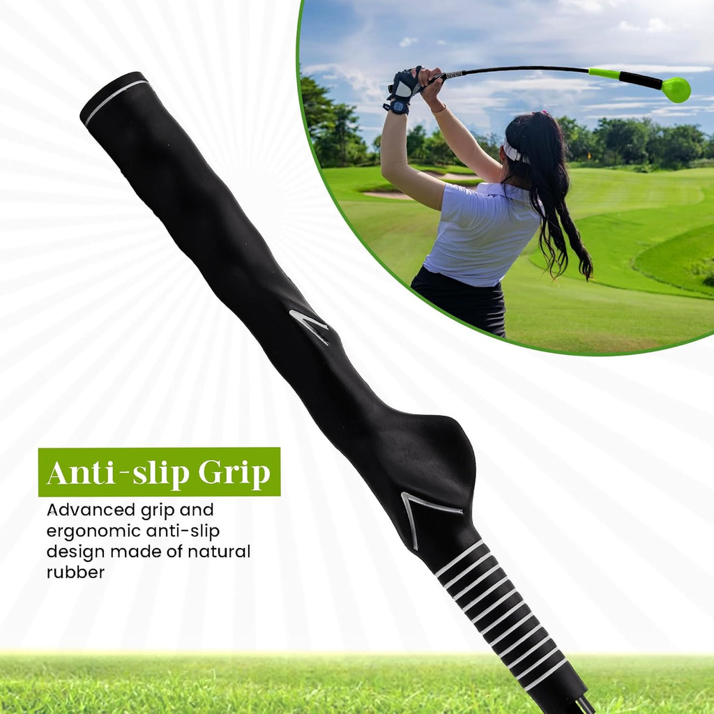 Weighted Golf Whip Swing Trainer – 1.5 Lb Golf Speed Training Aid for Strength, Tempo, and Flexibility – Golf Swing Trainer Aid for Right-Handed Golfers – Indoor & Outdoor Flex Trainer Golf Tool