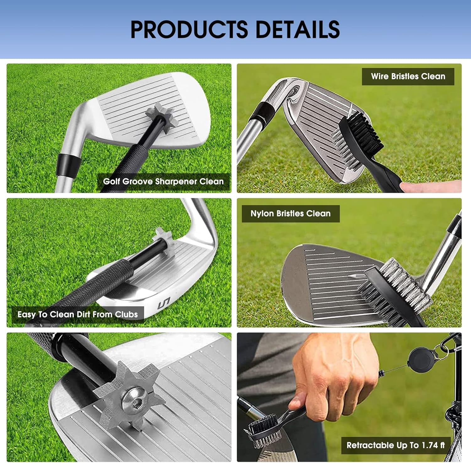 Ultimate Golf Essentials Kit: Towel, Cleaner, Brush, Sharpener, Marker & Score Counter