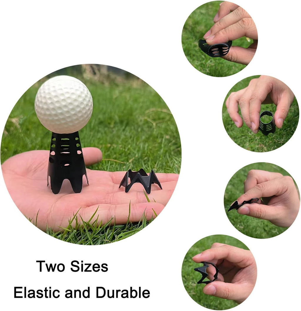 Premium Plastic Golf Tees for Indoor and Outdoor Use - Black Simulator Tees