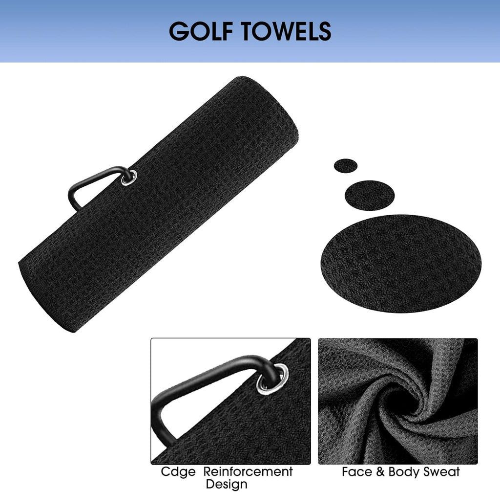 Ultimate Golf Essentials Kit: Towel, Cleaner, Brush, Sharpener, Marker & Score Counter