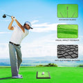Golf Training Mat with Swing Path Feedback | Replaceable 16" x 12" Hitting Mat | Durable Rubber Backing for Home, Indoor, and Outdoor Use