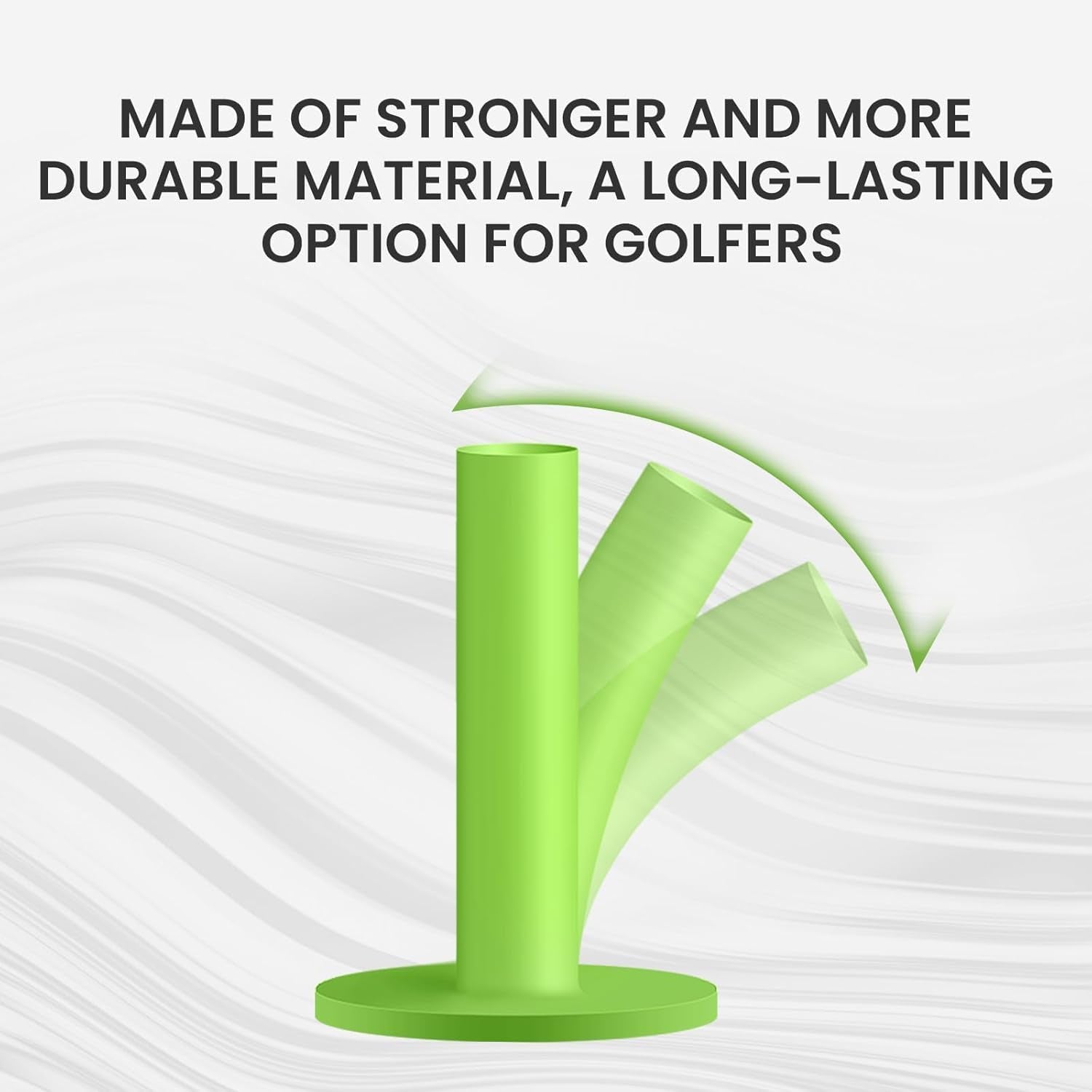 Premium Golf Rubber Tees Value Pack - 6 Durable Tees (3 1/4 Inch) + 6 Versatile Plastic Tees (1.5" to 3.13") for Stable Driving Range Practice on Mats & Turf