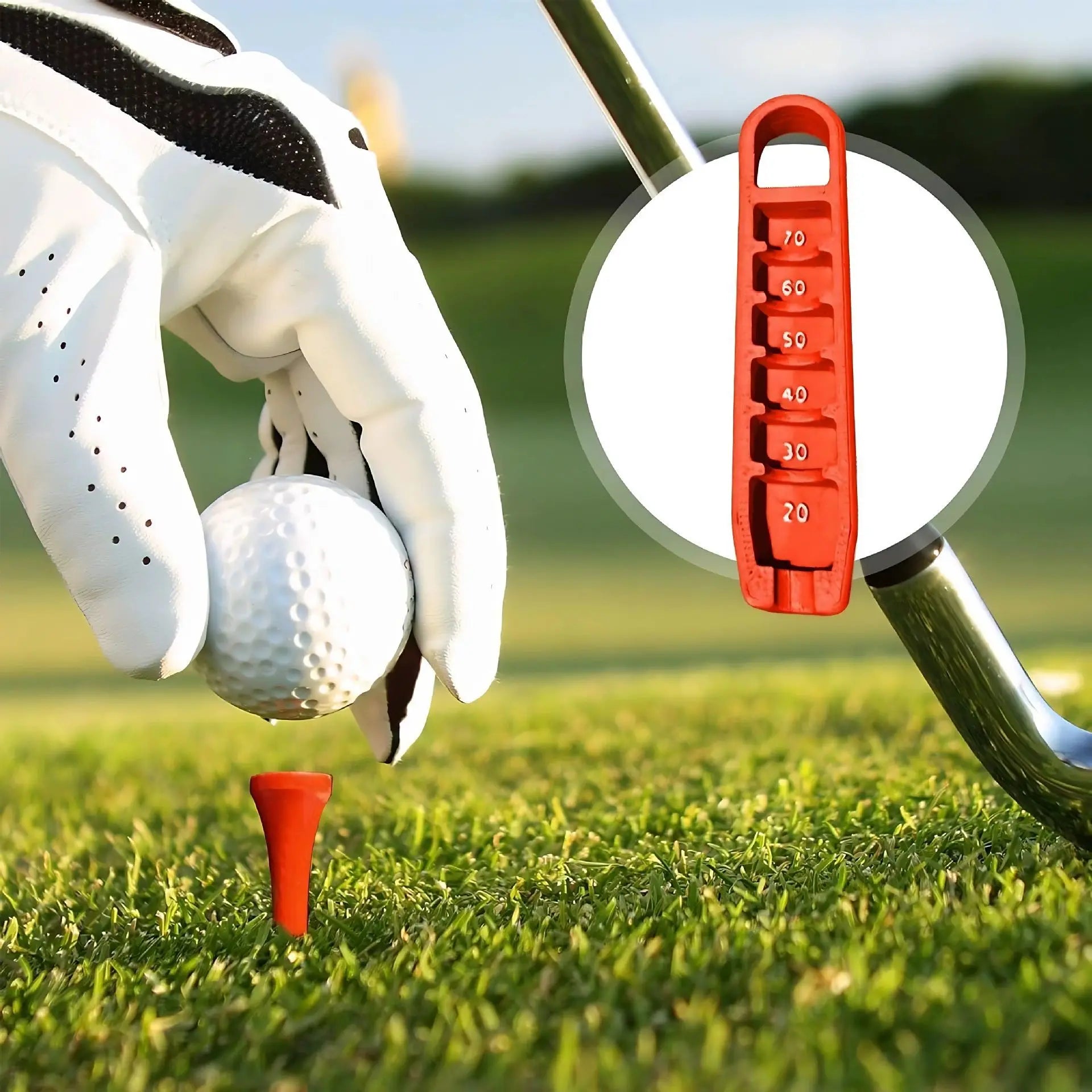 Golf Mount Lifter Ball Seat Height Regulator Golf Tee Stand Accurately Positioned at 20-70 Mm Gift for Golfers Supplies Sport