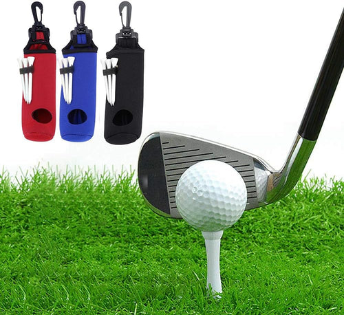 Dual Pack Golf Ball Carry Bag with Tee Holder - Lightweight Portable Storage for 3 Golf Balls and 3 Tees