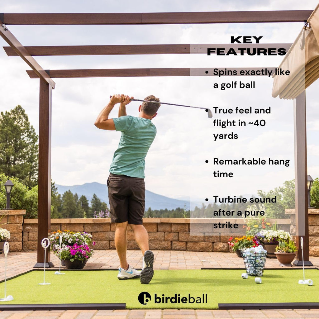 Practice Golf Balls (12 Pack) – the Original Premium Limited Flight Practice Ball, Patented Realistic True Spin & Feel, Practice Full Swings in 40 Yards, Home/Indoor/Backyard Training