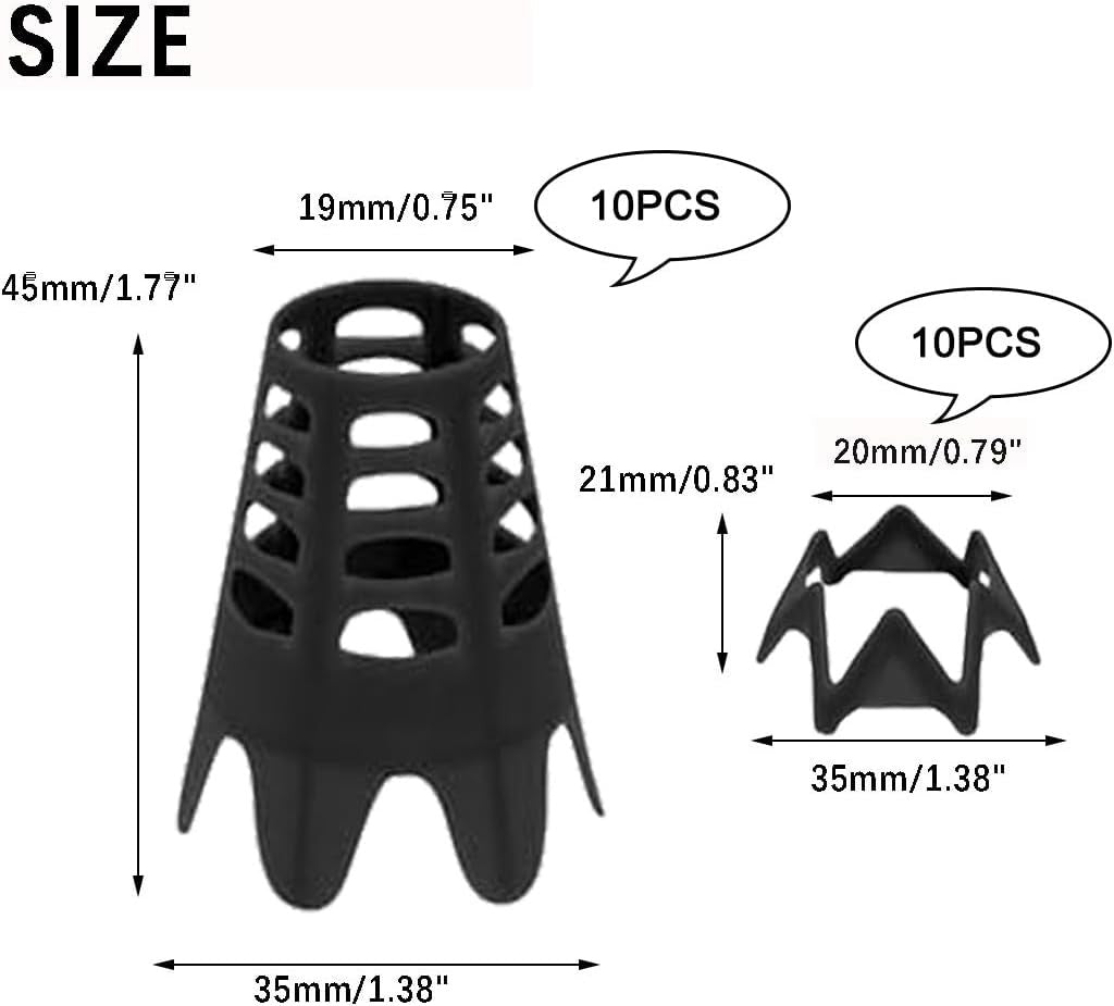 Premium Plastic Golf Tees for Indoor and Outdoor Use - Black Simulator Tees