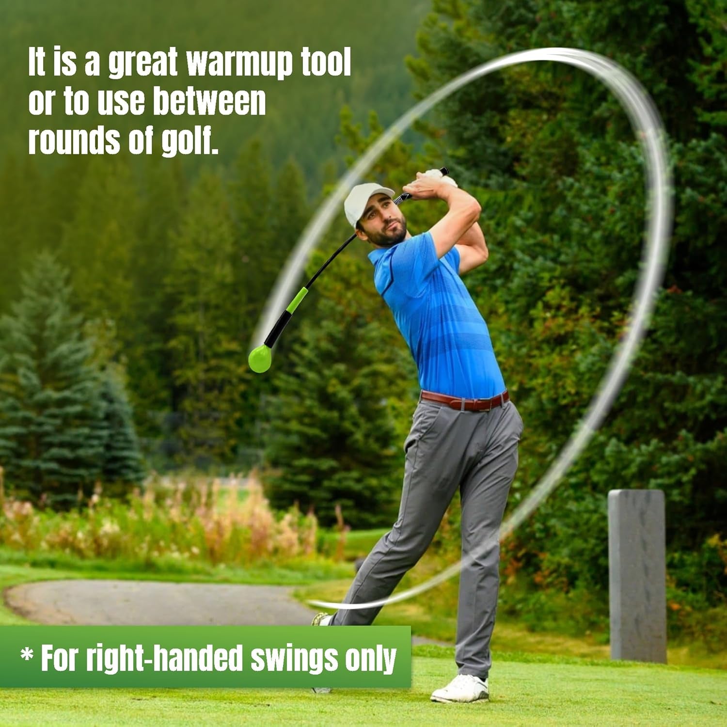 Weighted Golf Whip Swing Trainer – 1.5 Lb Golf Speed Training Aid for Strength, Tempo, and Flexibility – Golf Swing Trainer Aid for Right-Handed Golfers – Indoor & Outdoor Flex Trainer Golf Tool
