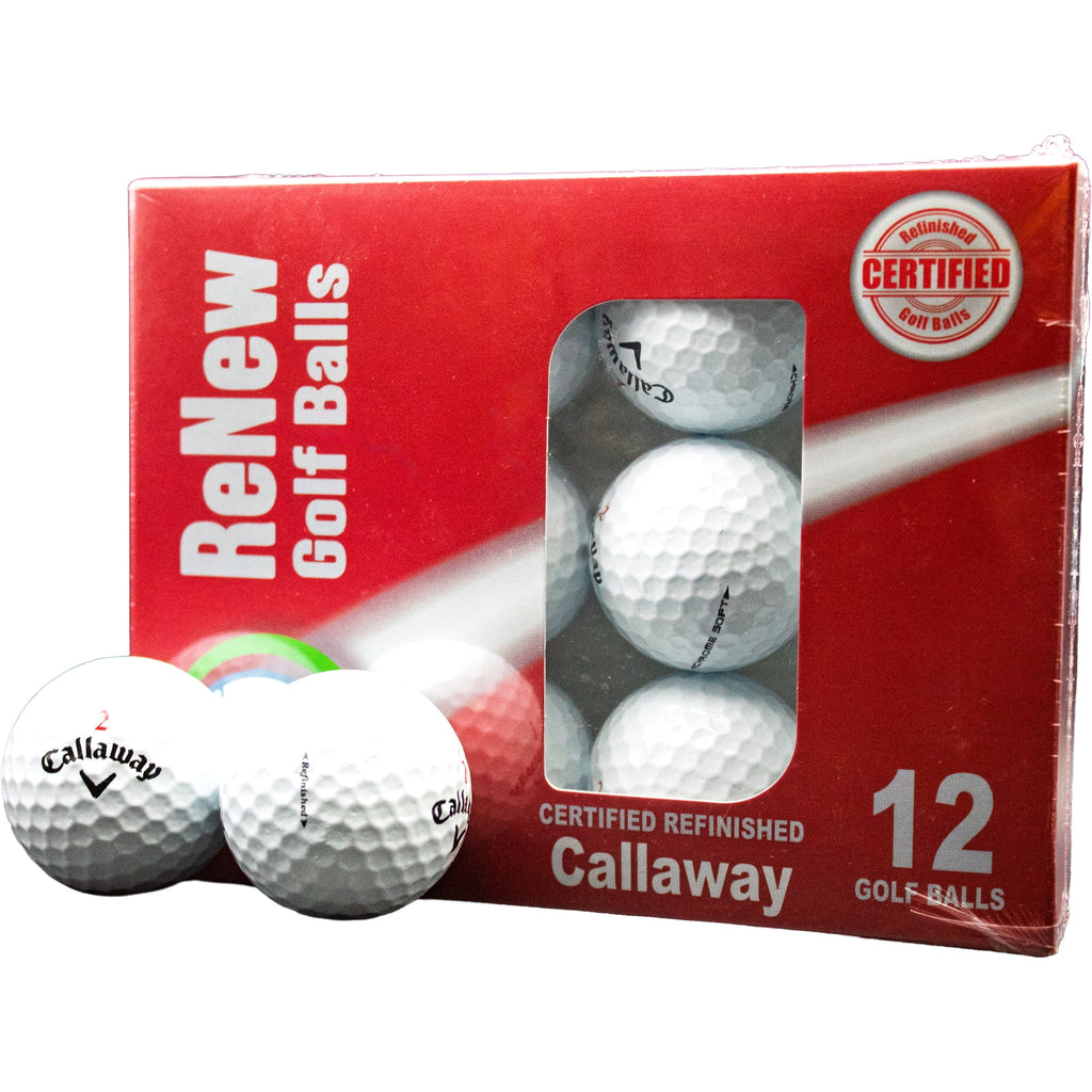 (2 Pack)  Chrome Soft White Refinished Golf Balls 12 Pack by GBM Golf – Premium Performance Golf Balls
